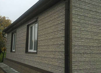 Фасадная панель Stone House Сланец светло-серый и Stone House Сланец бурый