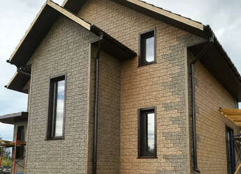 Фасадная панель Stone House Сланец светло-серый и Stone House Сланец бурый