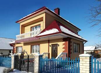 Фасадная панель Stone House Кирпич песочный и красный