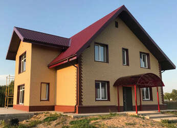Фасадная панель Stone House Кирпич песочный и красный